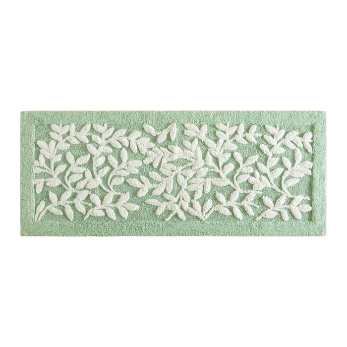 Serene - 60" x 24" Cotton Tufted Bath Rug - Sage Green