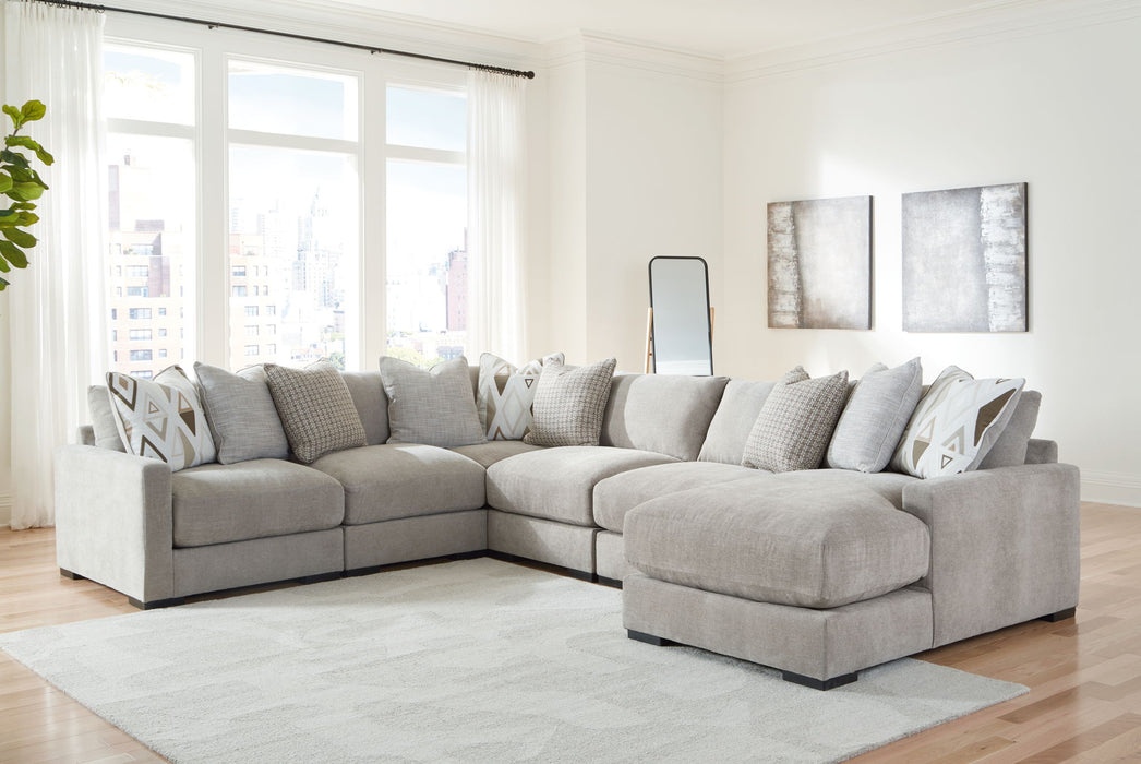 Aslan Court - Sectional With Ottoman Set - Simple Home Plus