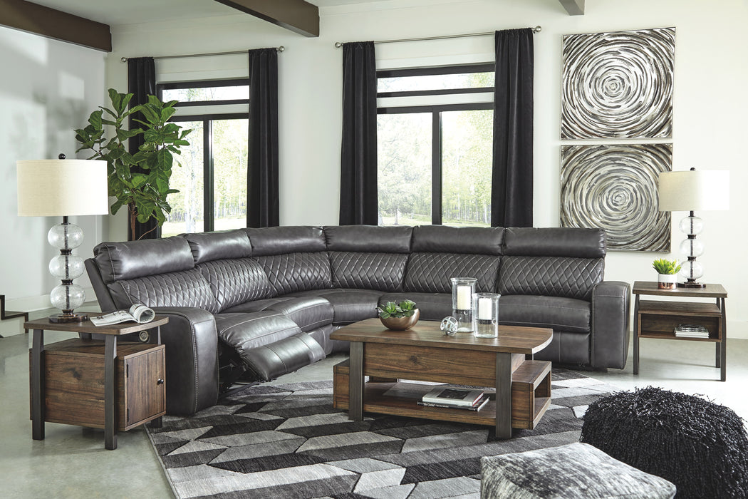 Samperstone - Power Reclining Sectional - Simple Home Plus