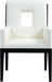 Gwendolyn - Faux Leather Dining Arm Chair With Black Frame - Simple Home Plus