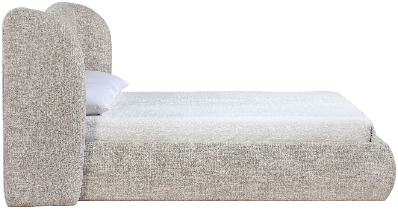 Elowen - Chenille Fabric Upholstered Bed - Simple Home Plus