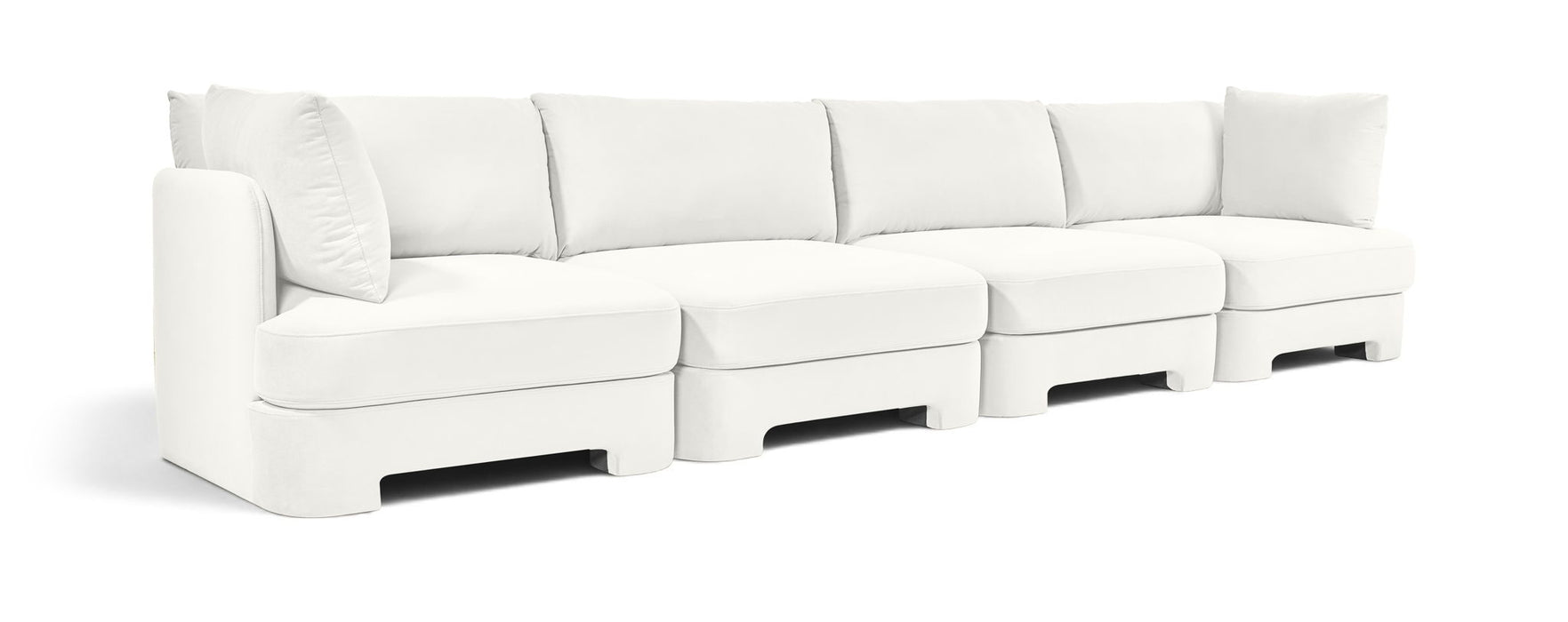 Hammond - Velvet Performance Fabric Upholstered 4 Piece Sofa - Simple Home Plus