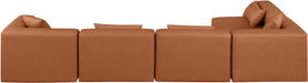 Cube - 5 Piece Modular Sectional - Cognac - Simple Home Plus