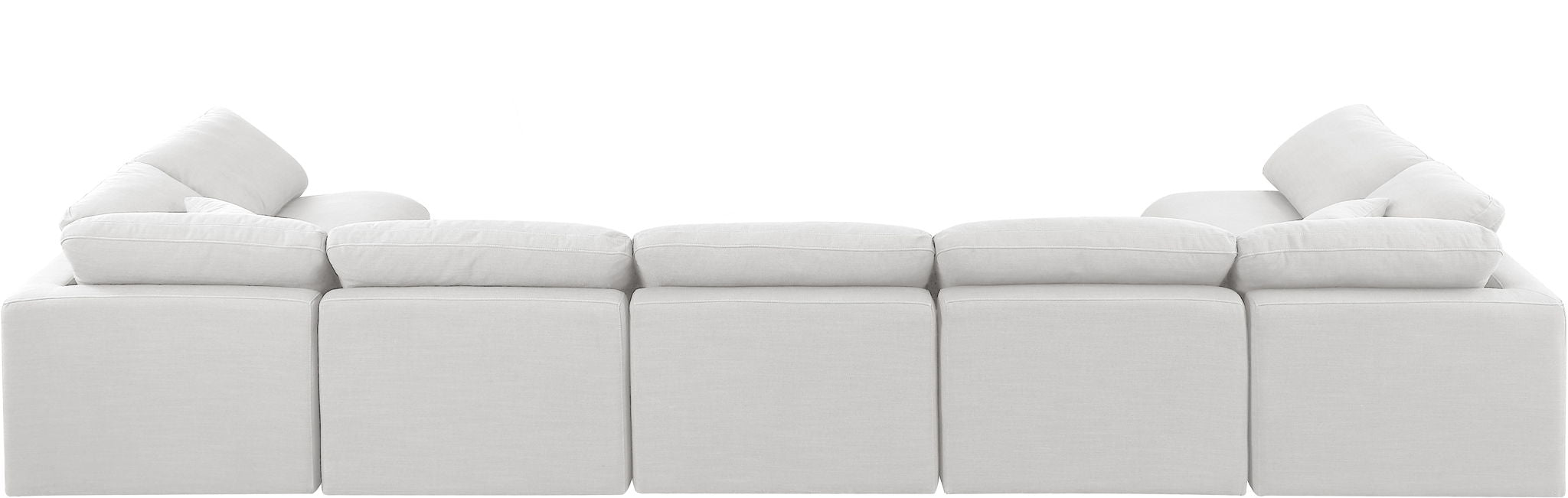 Indulge - Linen 7 Piece Modular U-Shaped Sectional - White - Simple Home Plus