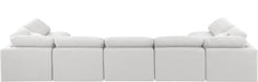 Indulge - Linen 7 Piece Modular U-Shaped Sectional - White - Simple Home Plus