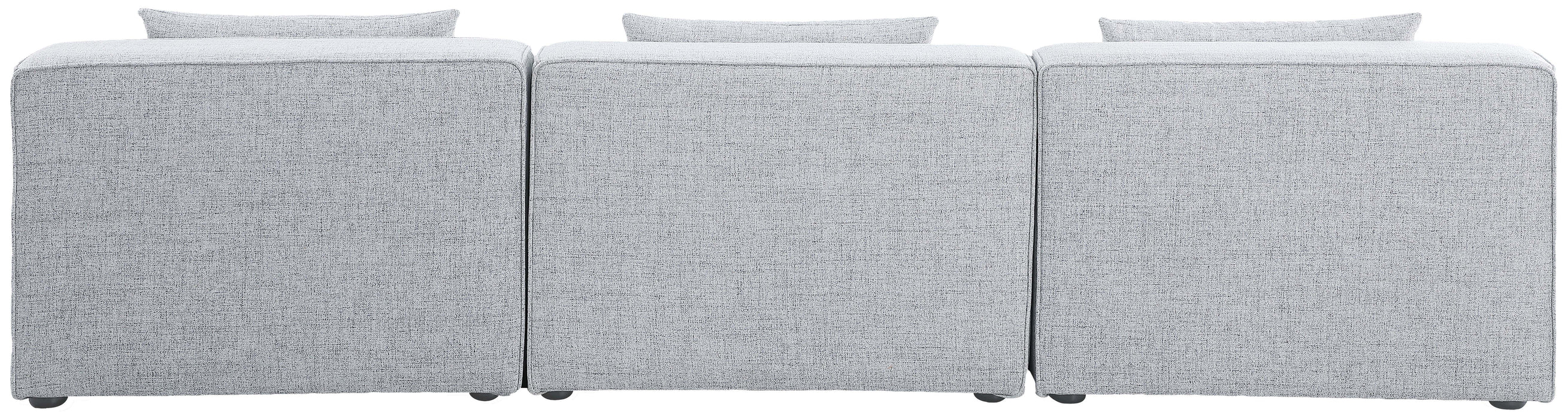 Cube - Linen Modular 3 Seat Armless Sofa - Simple Home Plus