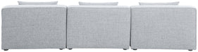Cube - Linen Modular 3 Seat Armless Sofa - Simple Home Plus