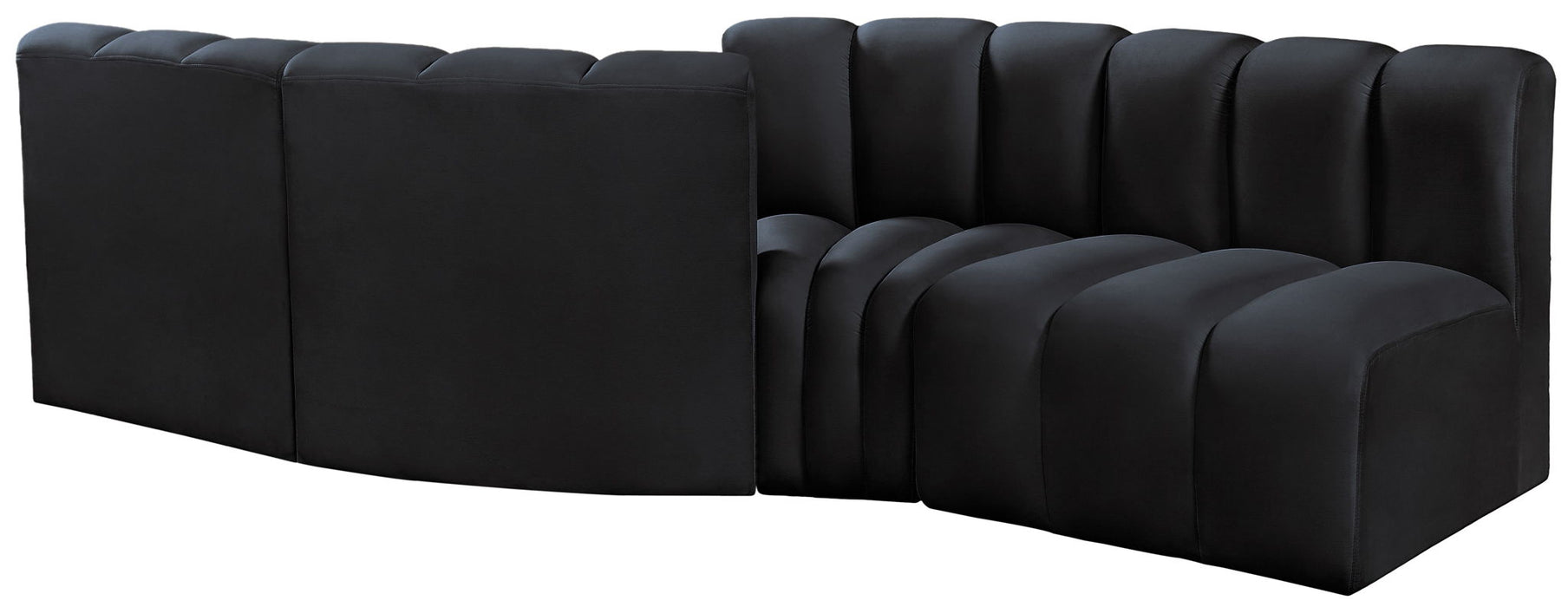 Arc - Velvet 4 Piece Sofa - Simple Home Plus