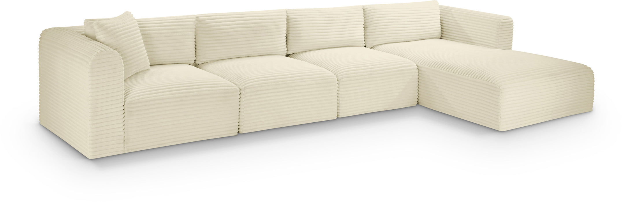 Shaggy - 4 Piece Modular Sectional - Simple Home Plus