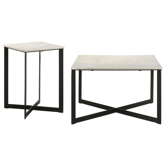 Tobin - Marble Top Coffee And End Table Set - Simple Home Plus