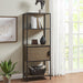 Darley - 3 Shelf Bookcase With Storage Cabinet - Gray - Simple Home Plus