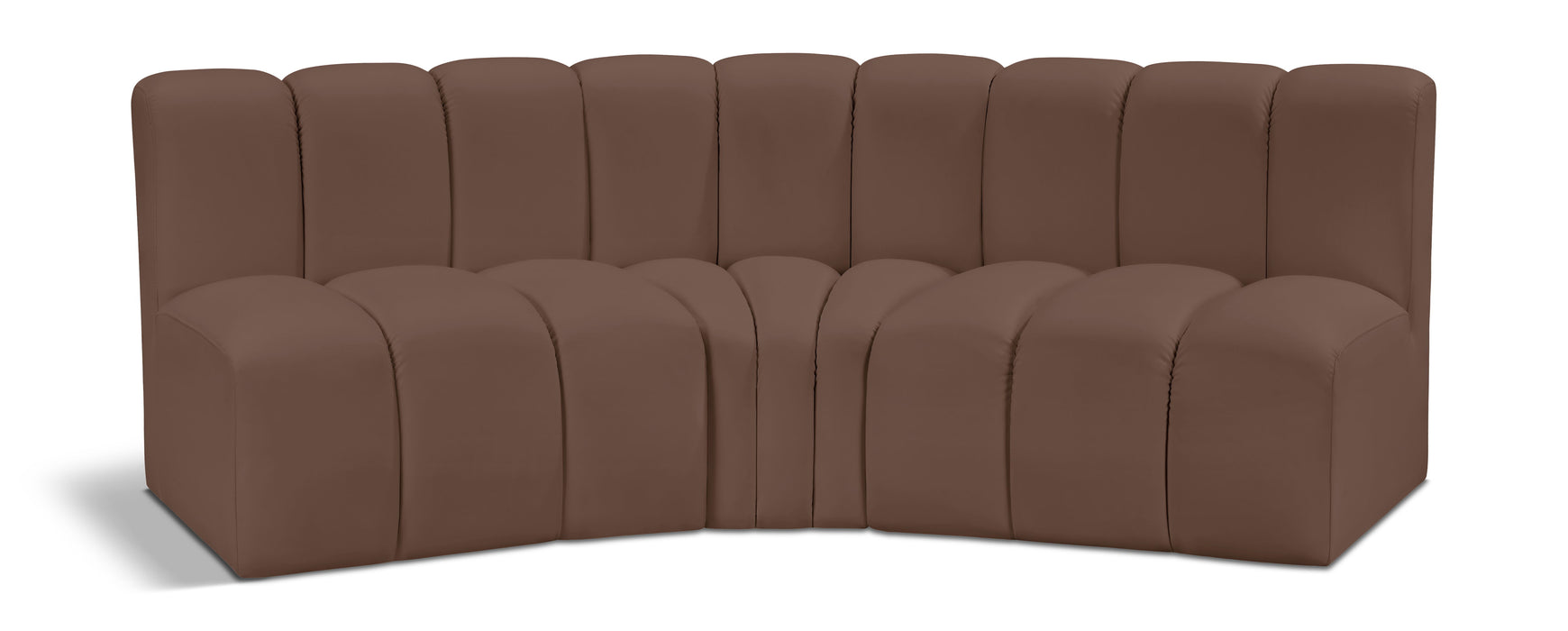 Arc - Faux Leather 3 Piece Modular Corner Sofa - Simple Home Plus
