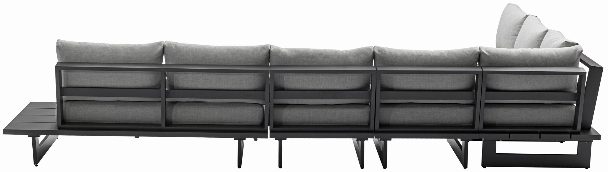 Maldives - 5 Piece Water Resistant Outdoor Patio Modular Sectional With Gray Base - Simple Home Plus