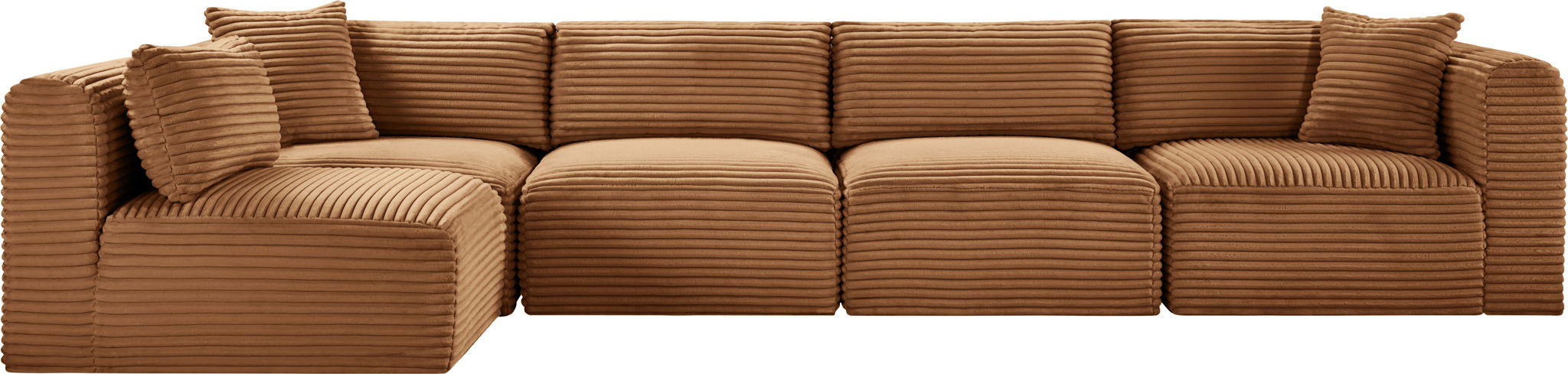 Shaggy - Fabric 5 Piece Modular Sectional - Simple Home Plus