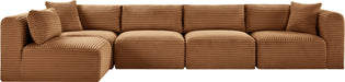 Shaggy - Fabric 5 Piece Modular Sectional - Simple Home Plus
