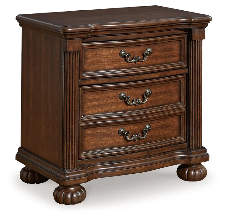 AS IS - Lavinton - Three Drawer Night Stand - Brown