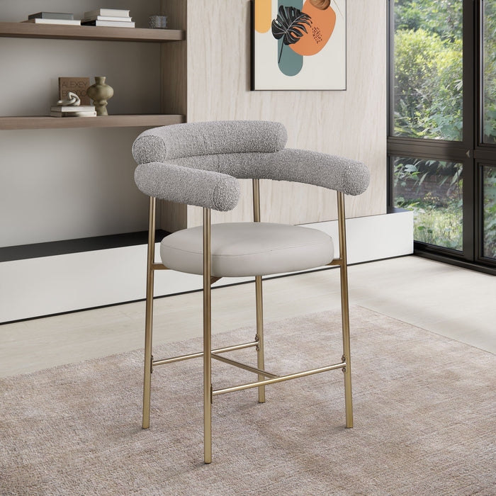 Blake - Counter Stool With Bronze Legs (Set of 2) - Simple Home Plus