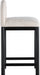 Conrad - Linen Counter Stool With Black Legs - Simple Home Plus