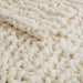 Chenille Chunky Knit - Throw - Ivory - Simple Home Plus