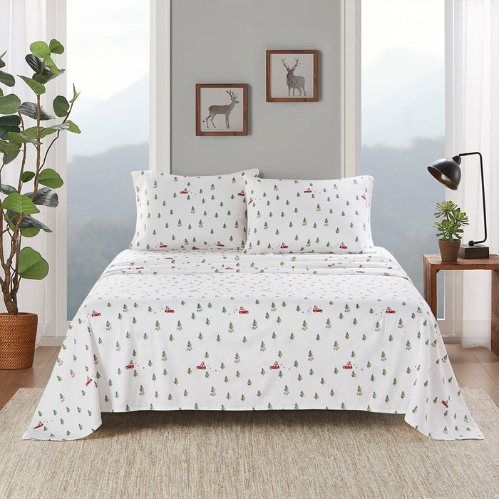 Cotton Flannel - Twin Sheet Set - Green Tree Trip - Simple Home Plus