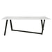 Mayer - Rectangular Faux Marble Dining Table - White - Simple Home Plus