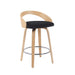 Sonia - Modern Swivel Counter Height Bar Stool - Patterned Oak Wood Finish - Simple Home Plus