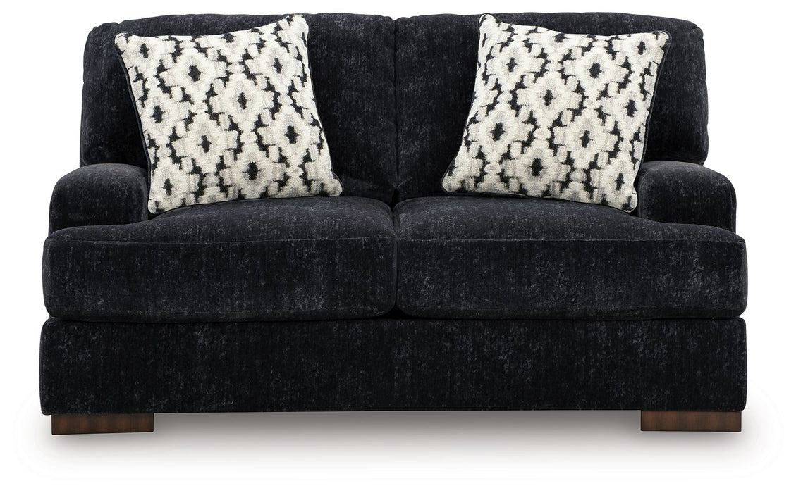 Whitmore Manor - Loveseat - Black Pearl - Simple Home Plus
