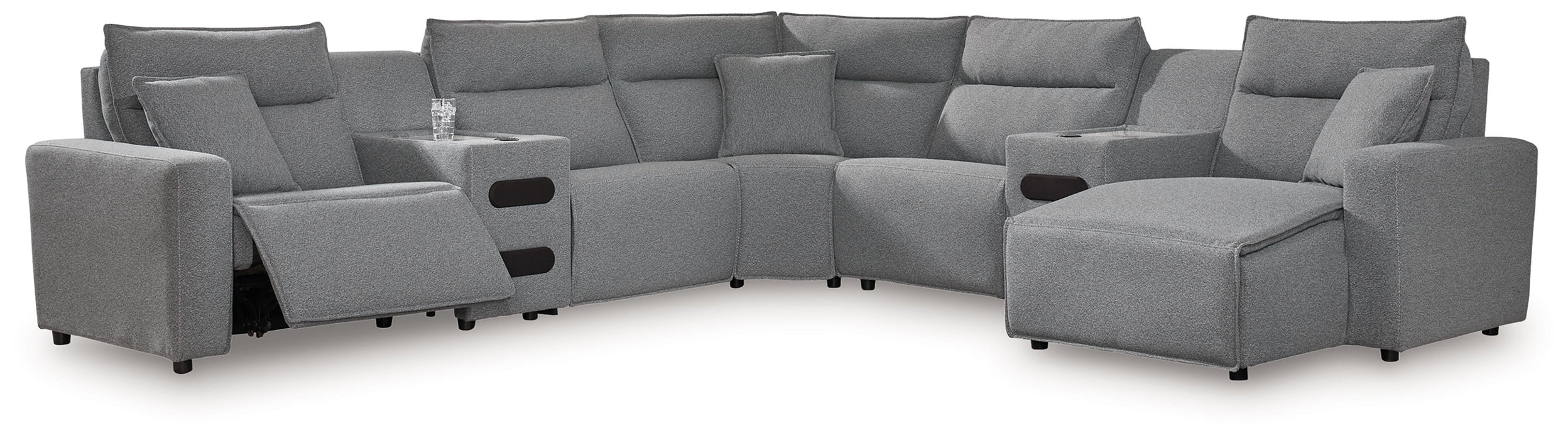 ModMax II - Salt And Pepper - Reclining Sectional - Simple Home Plus