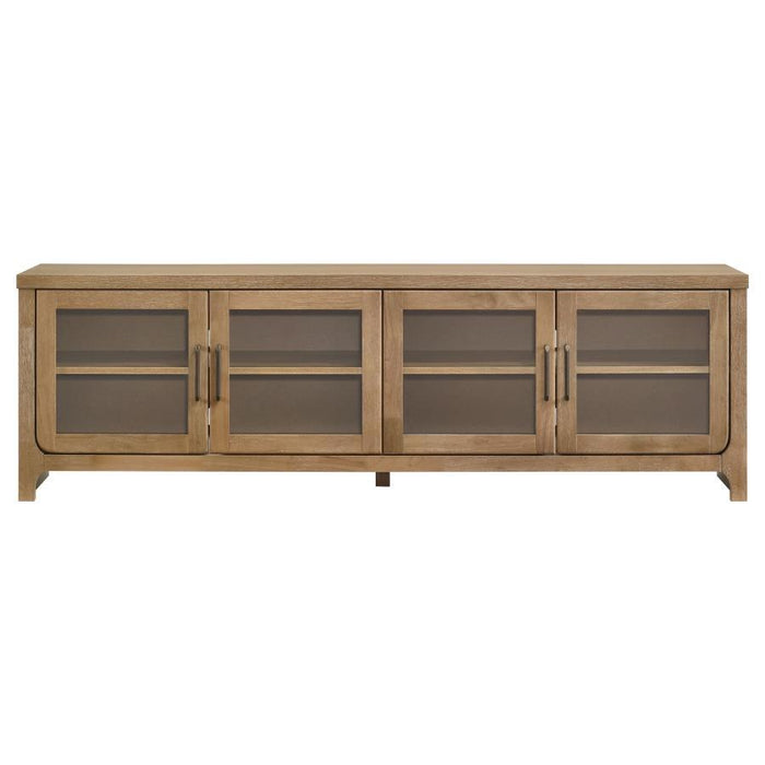 Brenham - 79" 4-Door TV Stand Media Console - Washed Oak - Simple Home Plus