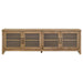 Brenham - 79" 4-Door TV Stand Media Console - Washed Oak - Simple Home Plus