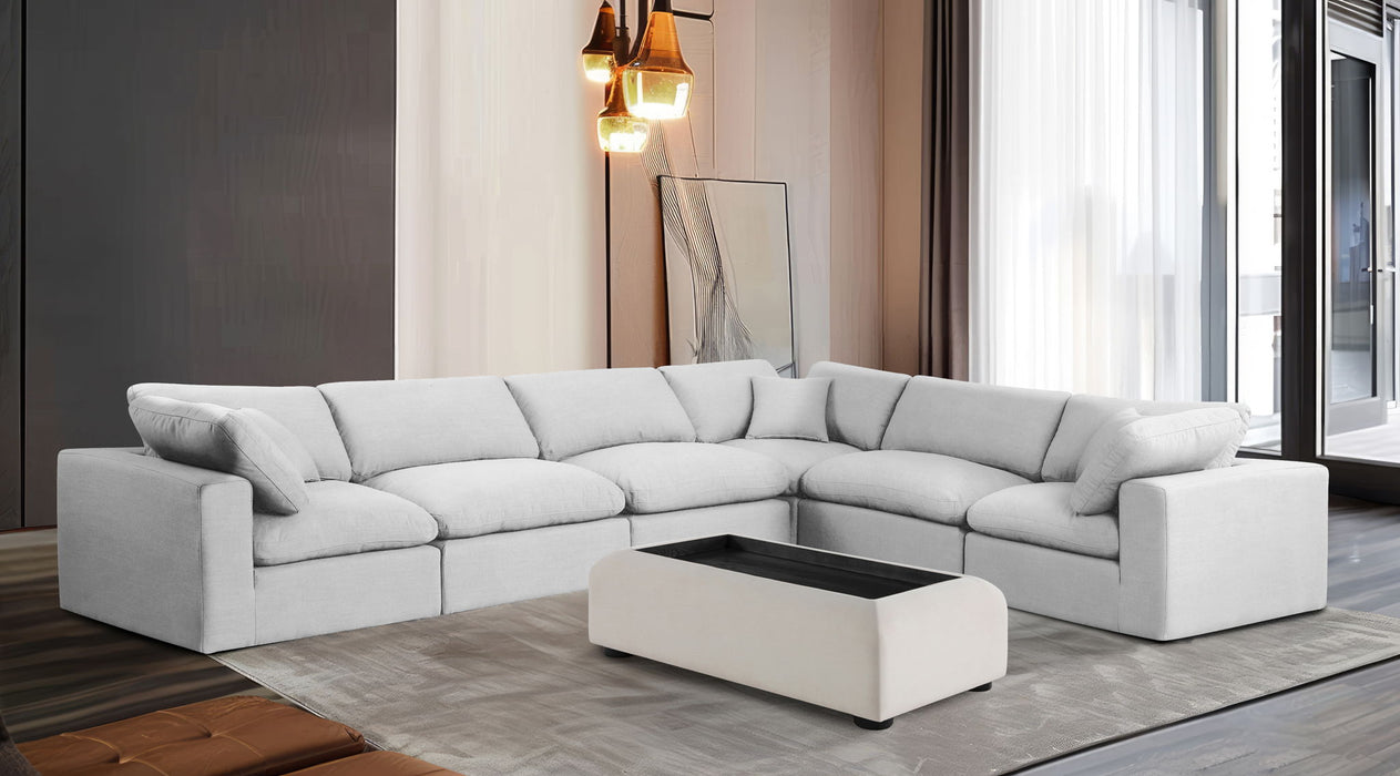 Comfy - 6 Piece Linen Modular Corner Sectional - Simple Home Plus