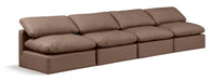 Indulge - Faux Leather 4 Seat Modular Armless Sofa - Simple Home Plus
