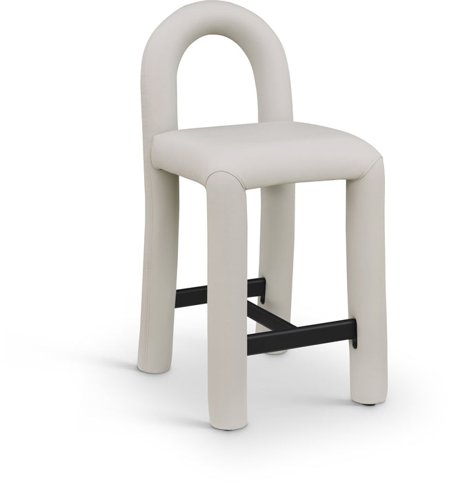Amari - Faux Leather Stool - Simple Home Plus