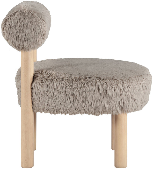 Ambre - Shearling Fabric Accent Chair - Simple Home Plus