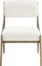 Bastille - Upholstered Dining Side Chair (Set of 2) - Brass Frame - Simple Home Plus