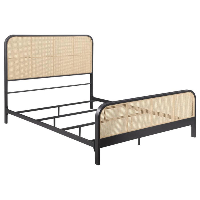 Lanewood - Open Cane Rattan Metal Bed - Simple Home Plus