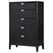 Brookmead - 5-Drawer Bedroom Chest - Black - Simple Home Plus