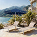 Amalfi - Aluminum Patio Umbrella - Light Brown Base / White Pole - Simple Home Plus