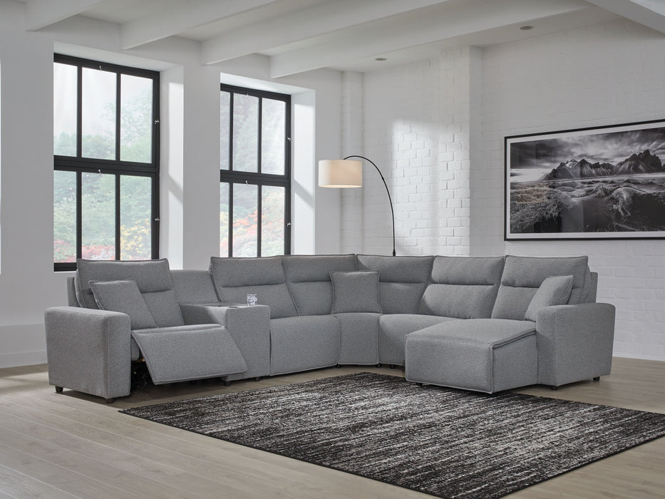 ModMax II - Salt And Pepper - Reclining Sectional - Simple Home Plus