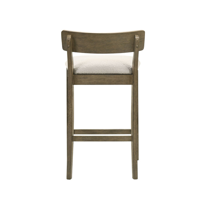 Merie - Modern Transitional Wood Counter Height Kitchen Bar Stool - Simple Home Plus