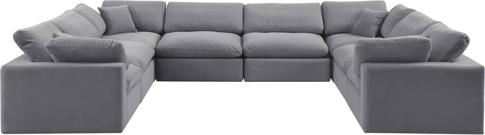Comfy - 8 Piece Velvet Modular Sectional - Simple Home Plus