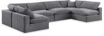 Comfy - 6 Piece Velvet Modular Armless Sectional - Simple Home Plus