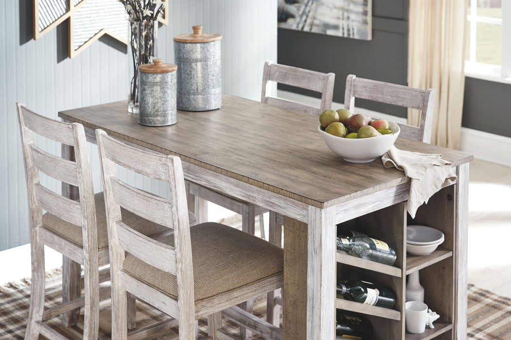 Skempton - Rectangular Counter Table With Storage Set - Simple Home Plus