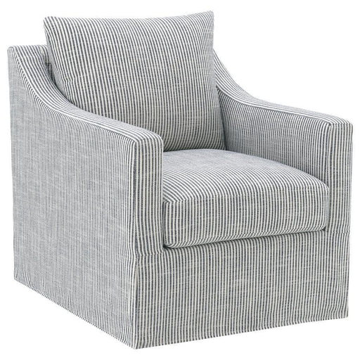 Winter - Upholstered Sloped Arm Accent Swivel Chair - Simple Home Plus
