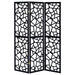 Nailan - 3-Panel Room Divider Folding Screen Open Mosaic - Black - Simple Home Plus