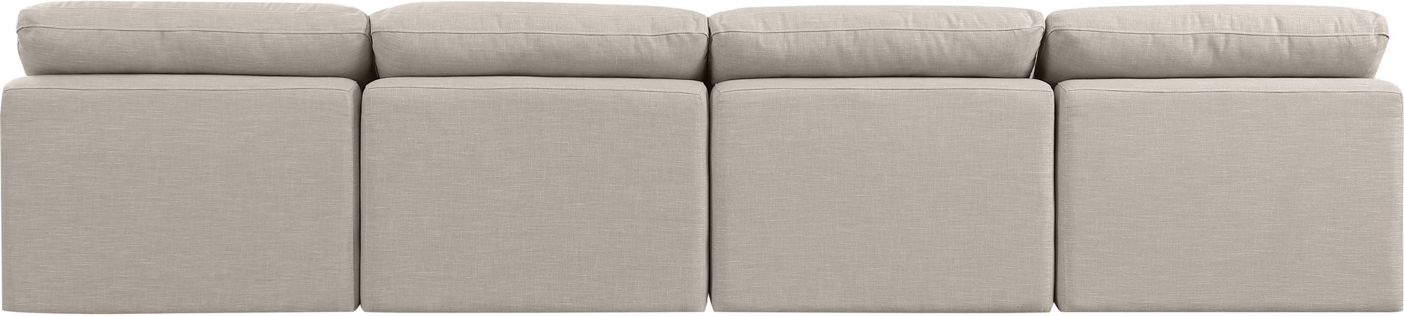 Indulge - Linen 4 Seat Modular Armless Sofa - Simple Home Plus