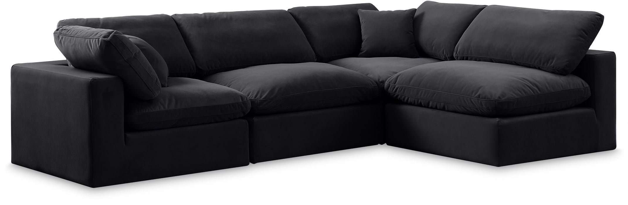 Comfy - 4 Piece Velvet Modular Armless Sectional - Simple Home Plus