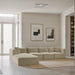 Shaggy - 5 Piece Modular Sectional With Ottoman - Simple Home Plus