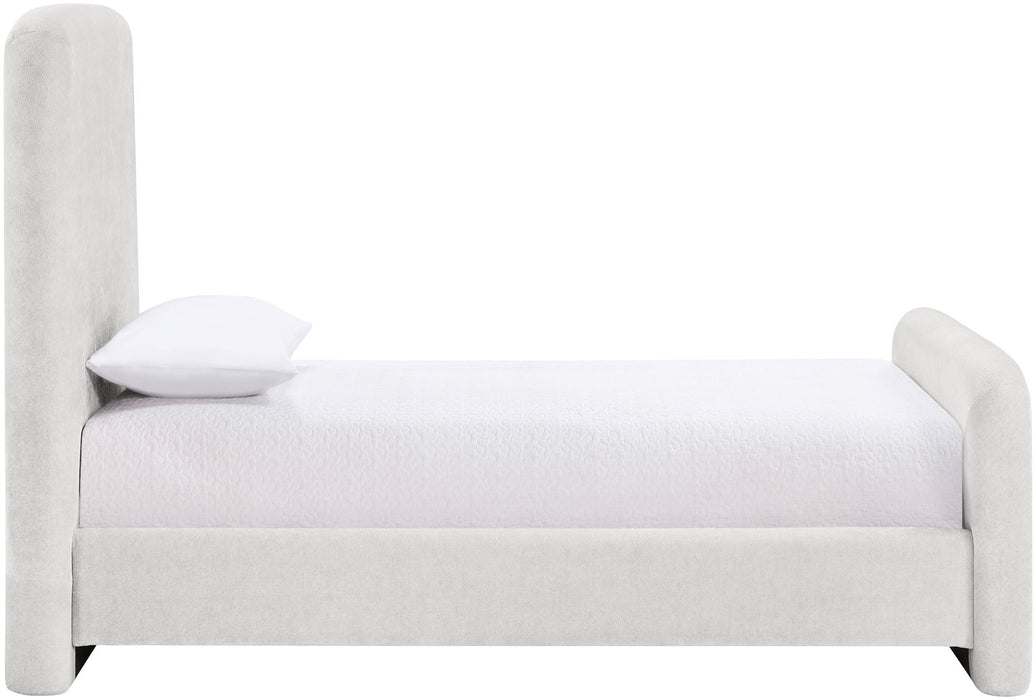 Fira - Chenille Fabric Upholstered Bed - Simple Home Plus