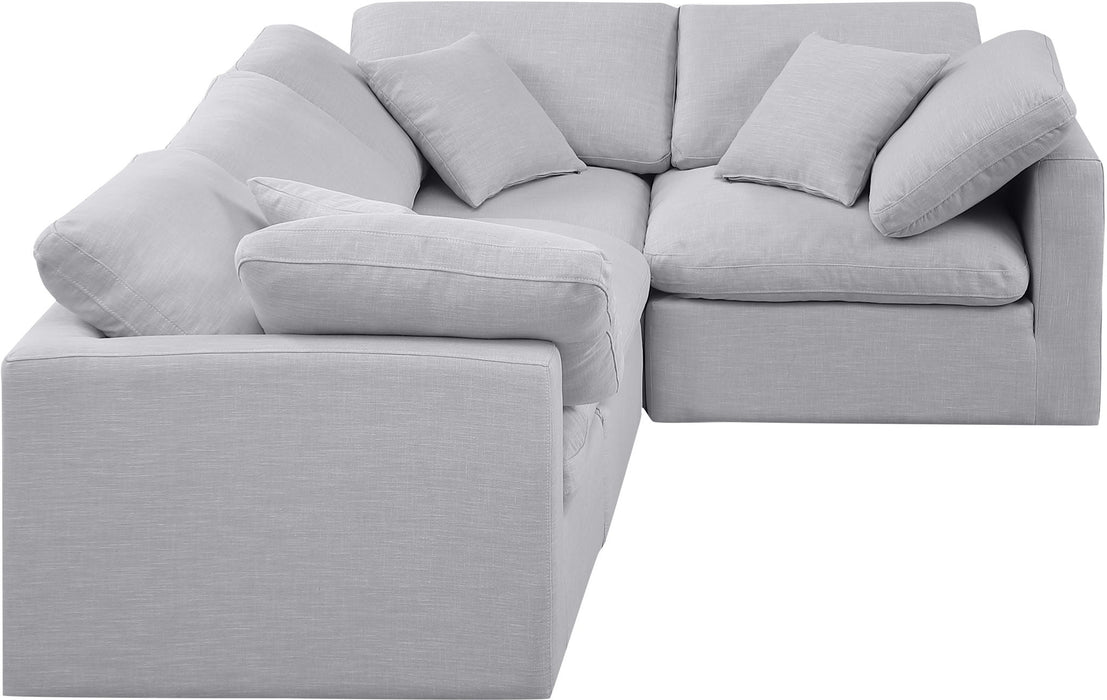 Indulge - Linen 4 Piece Modular Corner Sectional - Simple Home Plus